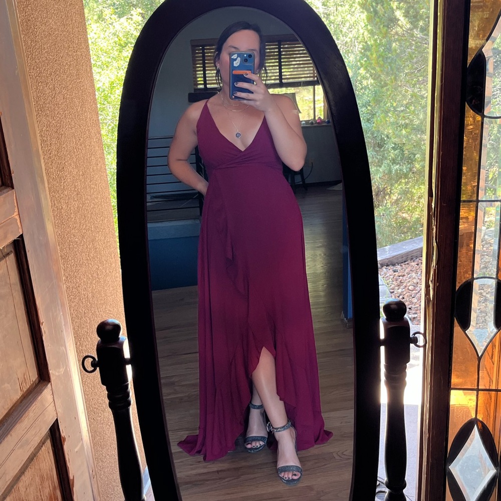 Red party dress